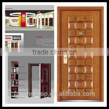 interior laminated steel wooden door with timber core and environment-friendly painting