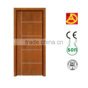 solid wood bedroom door design / wood veneered door painting finish / mdf solid wooden door w-043