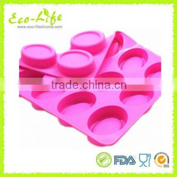 15 cavity FDA approved oval shape silicone molds for soap cake ice cube