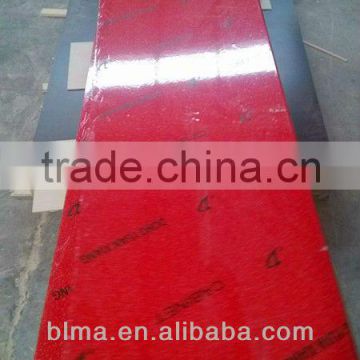 red marble color high gloss nice quality E1 glue environmental friendly HPL COUNTERTOP