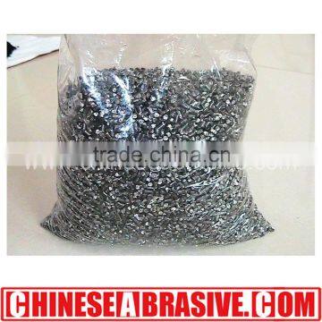 Surface cleaning steel cut wire shot for shot blasting