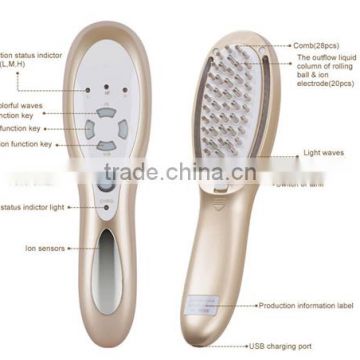 hair brush LED hair combs electric hair scalp massage comb for baldness cure