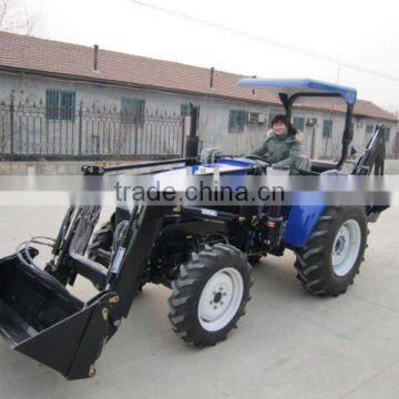 LZ404/LZ454/LZ505 middle HP 4x4 tractor with Front end loader and Backhoe