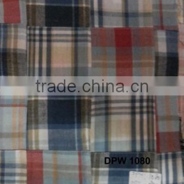 men dress shirts madras cotton patchwork pure custom made fabric