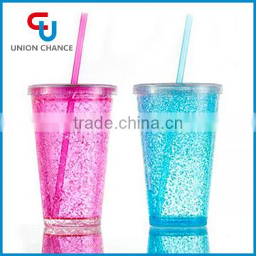 Plastic Cup with Straw,Straw Cup,Cup with Straw