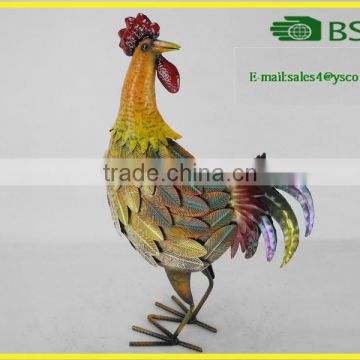 YS16951 Exclusive Chicken Metal Animal Statue for Garden Decoration