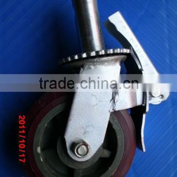 Heavy duty rubber on iron wheel Stem Scaffolding Casters