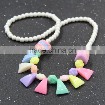 zm35071a korean colorful jewellery children statement beads necklace set