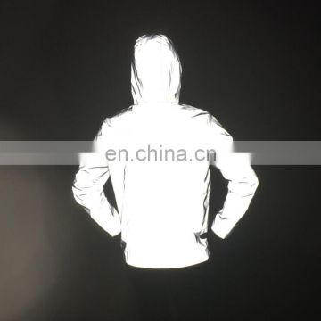Men outdoor windbreaker safety jacket 3M reflective running jacket