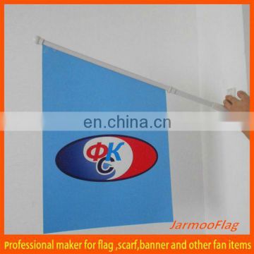 wall mounted banner with bracket