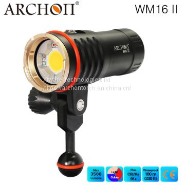 ARCHON WM16 II High Quality LED Diving Light 3500 Lumens Diving Video torch Scuba Diving Flashlight