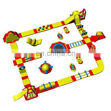 38m x 28m Giant Water Float Obstacle Course Inflatable Floating Aqua Park Playground