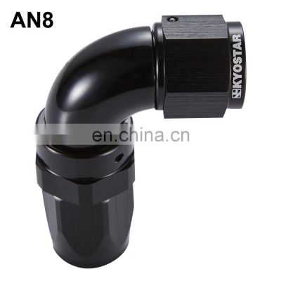 90 Degree End Adapter,  Aluminum AN8 Swivel Fitting Hose