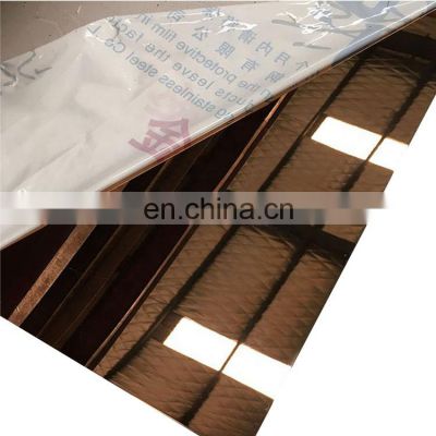 ASTM A240 304 Gold Mirror Stainless Steel Sheet