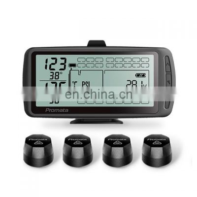 Promata 2~34 wheel solar powered truck TPMS for heavy duty with data output function