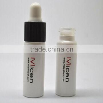 5ml mini serum oil glass dropper vial with shiny black metal dropper