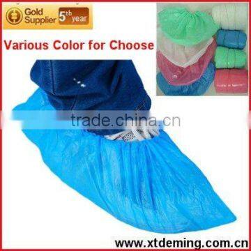 Disposable Blue PE/CPE Shoe Covers with Elastic Ankle