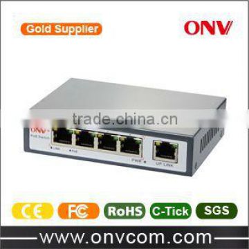 5 Ports PoE Switch Series with 4 PoE Ports for hiki vision Ip camera standard IEEE802.3AT 25.4W per PORT