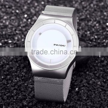 Special High Quality Men White Alloy Belt Quartz Movt Watch Custom Watch Wholesale