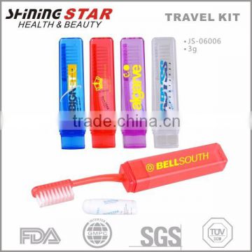 JS-06005 New latest convenient toothbrush and toothpaste 3g for traveling