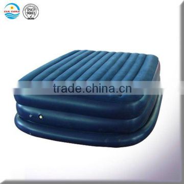 inflatable air mattress with flocking/flocked air mattress/inflatable flocked bed
