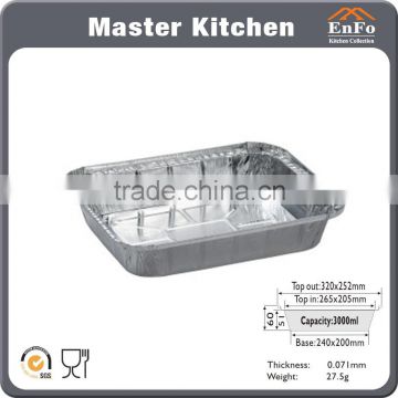 3000ml Disposable Aluminium Foil Tray/Container for Food Packaging