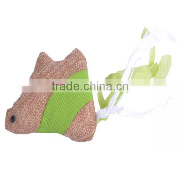 Whole sale flax pet toys imported from china for cat---Mouse with line