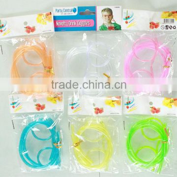 Glasses plastic drinking straw with Special Shape