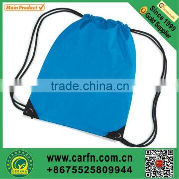 Customized nylon drawstring backpack bag with pirnting