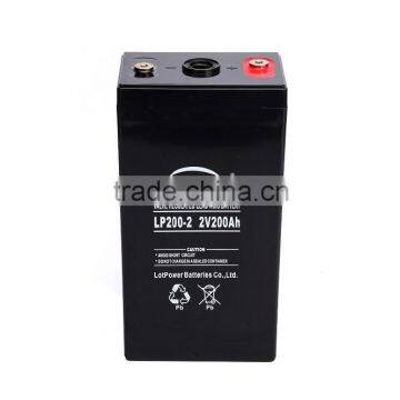 CE ROHS 200Ah 2V Ups / Eps Rechargeable Vrla Battery