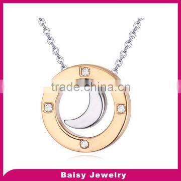 Hot new products Wholesale two tone stainless steel necklace