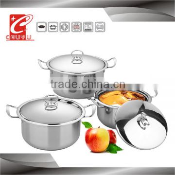 6pcs cookware set stianless steel cooking pot