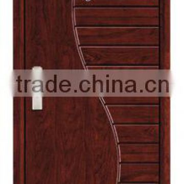 High quality steel wooden armored door flat design