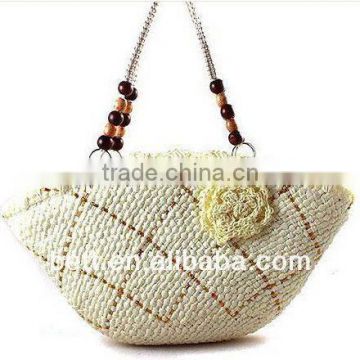 fashion paper straw crocheting handbag shoulder bag