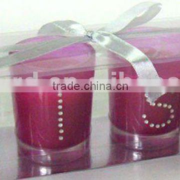 Aroma candle in pillar glass, fancy candles