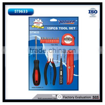 15pcs blister card tool set/household repairing tools