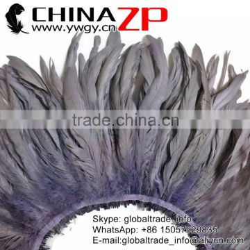 CHINAZP Wholesale Selected Prime Quality Dyed Grey Bleached Coque Tails Feathers