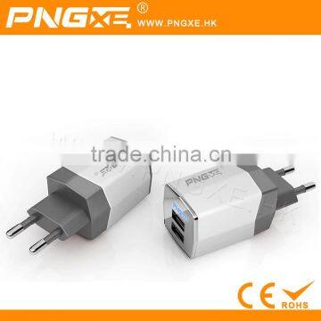 PNGXE Dual Color Certificates Approved EU US Mobile Phone Travel Wall Charger 3.1A For Samsumg