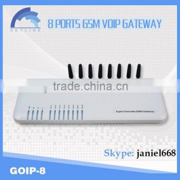 goip ip phone with 8 SIM card for GSM Terminal 850/900/1800/1900Mhz rotating with IMEI