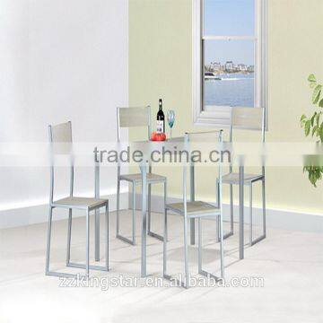 China manufacture modern design stainless steel dining table set