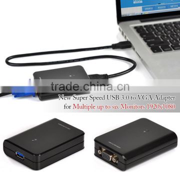 New Super Speed USB 3.0 to VGA Adapter for Multiple up to six Monitors 1920x1080