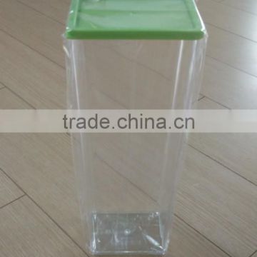 high quality 1640ml food grade BPA free square plastic canister/plastic container/plastic jar/plastic airtight box