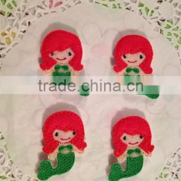 Hot sell Adorable Adorable Mermaid mini felt applique made in China