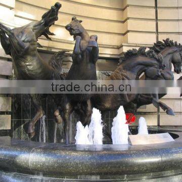 wedding decoration water fountain with horse group statues
