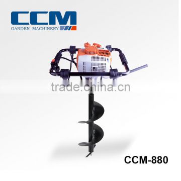 auger in garden for drilling CC-880 earth auger 56.6CC with 200*800mm drill
