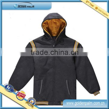 Thick fleece hoodie, warm fitted boys hoodie coat, American wholesale hoodie coat