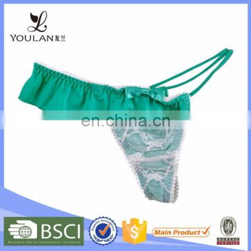 China Wholesale Breathable Young Girl Lace underwear models women thongs