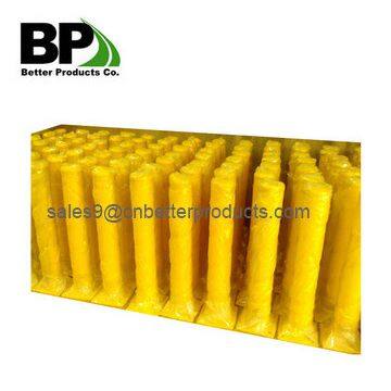 Yellow powder coated steel welded cap steel bollards