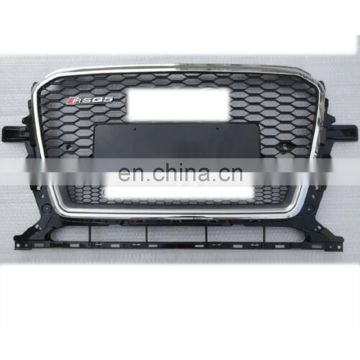 Chrome Frame Black Mesh Chrome Ring RSQ5 Style Grille Fit 2013 14 15 16 for Audi Q5