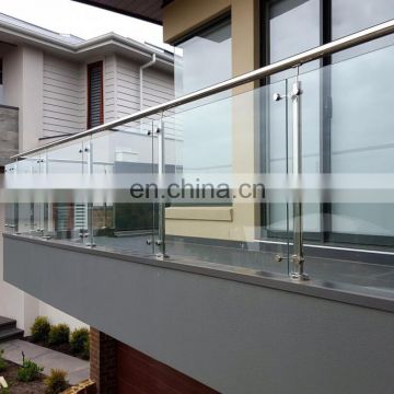 Stainless Steel Frameless 8-12mm Tempered Glass Balustrade & Handrail Stair Railing balcony Systems